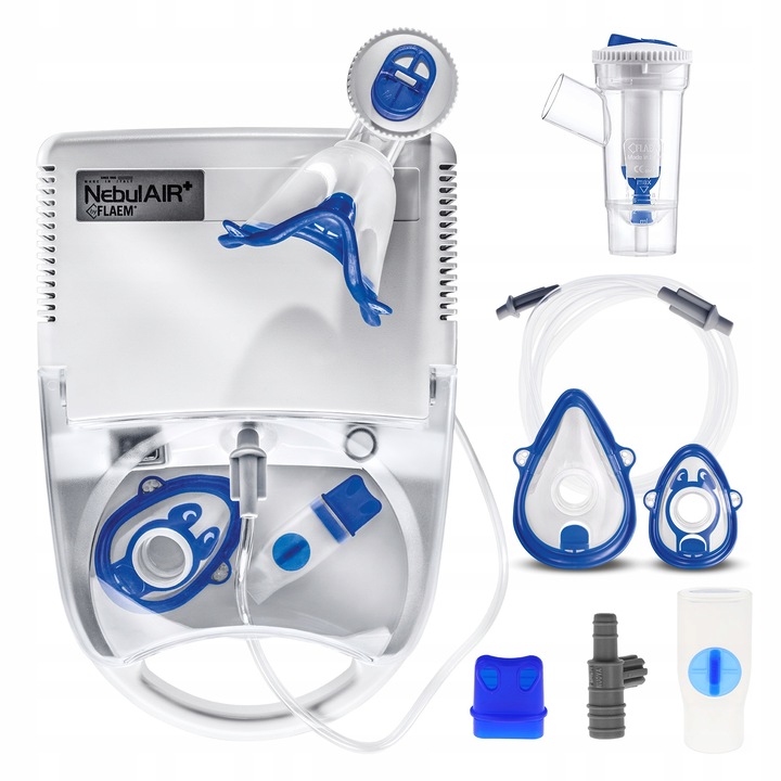 INHALATOR NEBULIZATOR RF7 DLA DZIECI FLAEM NEBULAIR+ 2MASKI CERTYFIKAT TUV