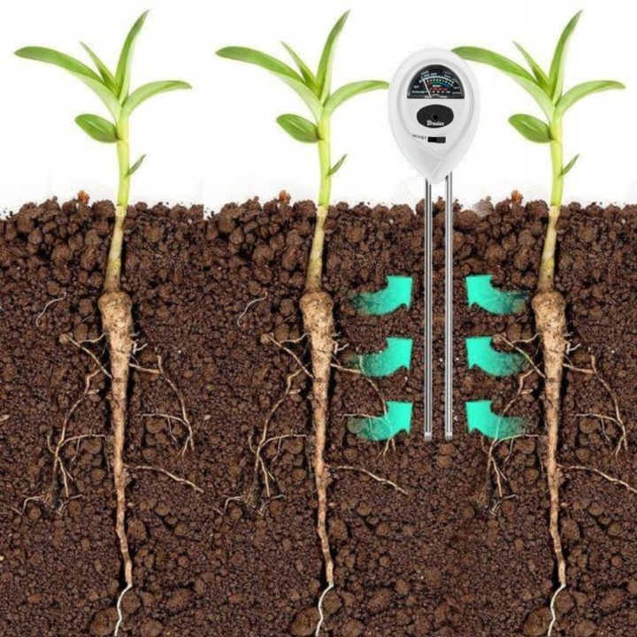 MIERNIK CZUJNIK WILGOTNOŚCI GLEBY ZIEMI TESTER PODŁOŻA PODLEWANIA
