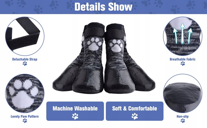 SKARPETY ANTYPOŚLIZGOWE DLA PSA ROZM. XXL