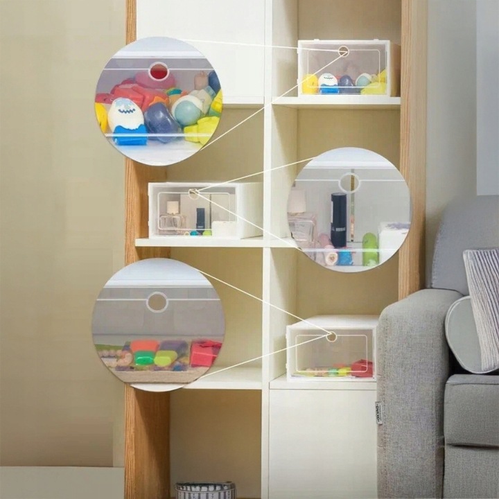 Pudełka na buty organizer szafka stojak pojemnik na obuwie x10 szt z