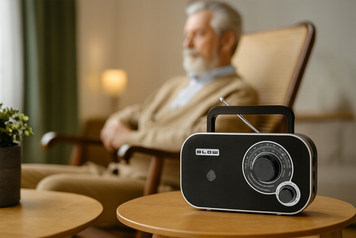 RADIO KUCHENNE RETRO BLUETOOTH USB SD 230V PRZENOŚNE NA BATERIE R6