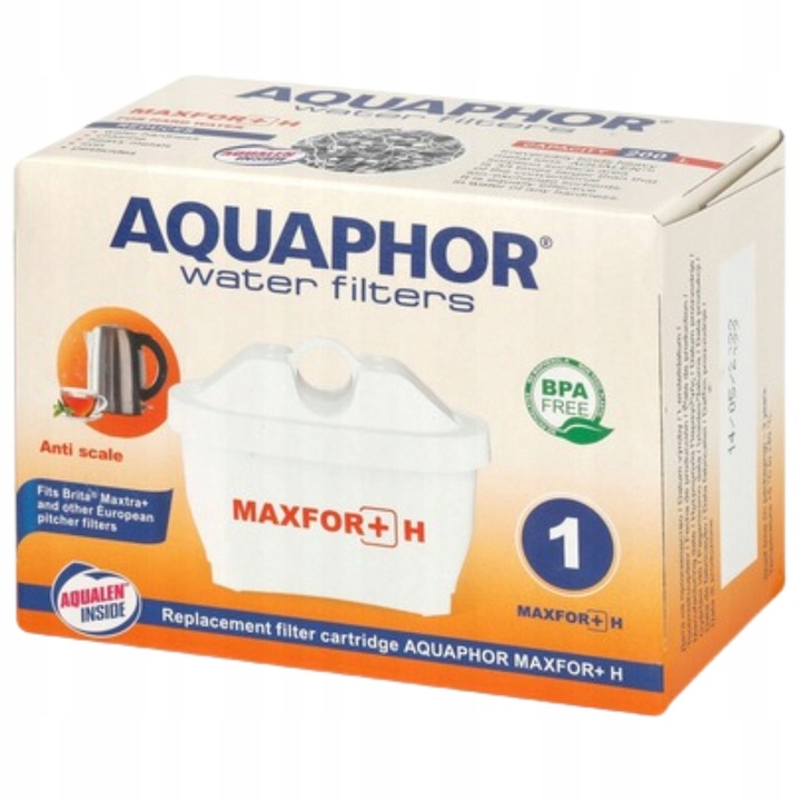 Filtr do dzbanka Aquaphor Maxfor+ H (do twardej wody), 5 szt.