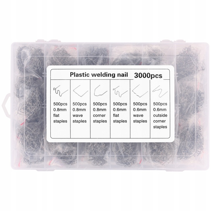 ZSZYWKI DO PLASTIKU ZGRZEWARKI ZESTAW 3000SZT RS28 RS26 RS16 RS18 RS46