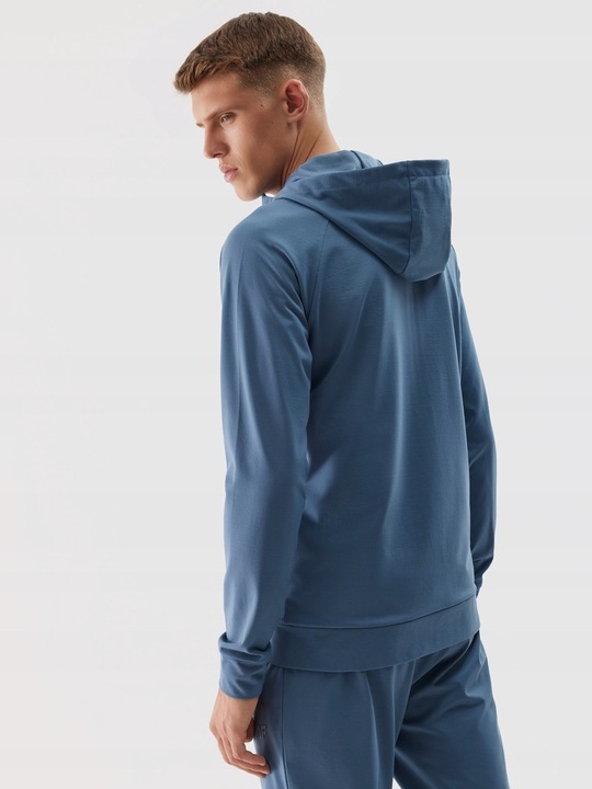 4F Męska Bluza TRENINGOWA z Kapturem Oddychająca Szybkoschnąca TFSWM268 > L