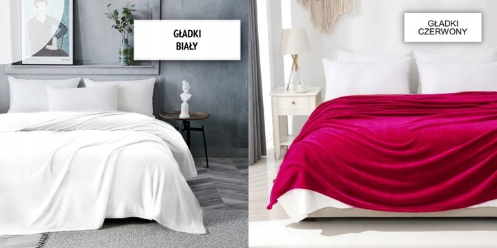 GRUBY CIEPŁY MIĘKKI KOC NA ŁÓŻKO 160x200 NARZUTA PLED SOFT RÓŻNE KOLORY