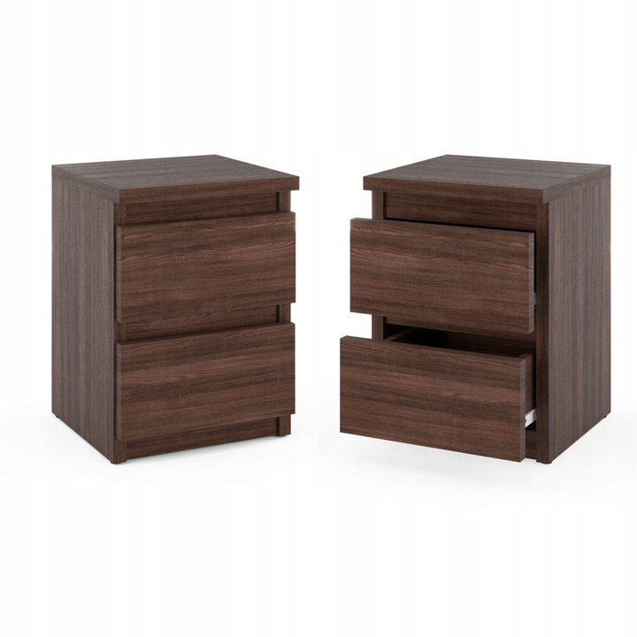 SZAFKA NOCNA Stolik 2 szuflady komoda Dąb Wenge nakastlik 30 CM do