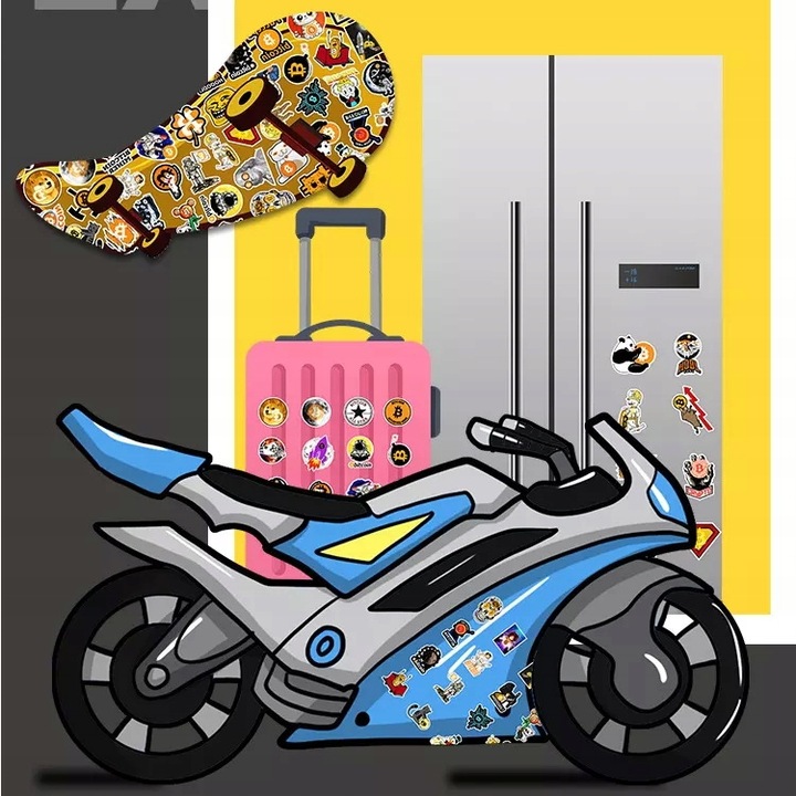 NAKLEJKI STICKERS BOMB MIX ZODIAK WLEPY 100 SZT