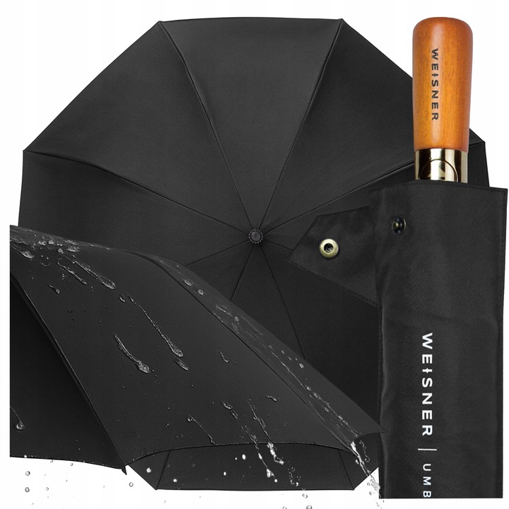 WEISNER | PARASOLKA PARASOL DAMSKA MESKI SKLADANA PRZECIWDESZCZOWY