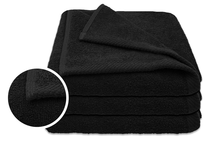 RĘCZNIK KĄPIELOWY bawełniany GRUBY ręcznik HOTELOWY SPA CZARNY 70x140