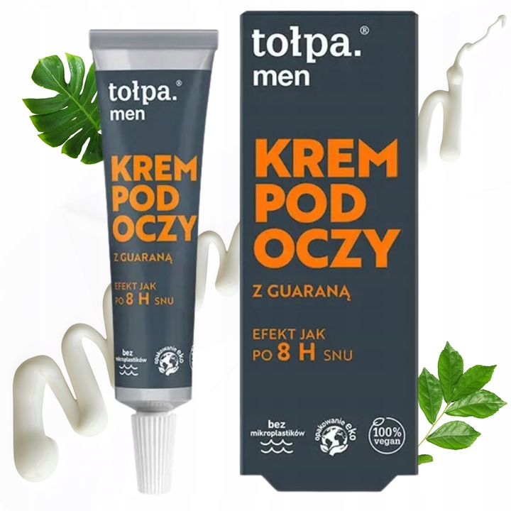 Krem Pod Oczy z Guaraną Men dla Mężczyzn Efekt jak 8h Snu 10 ml Wydajny