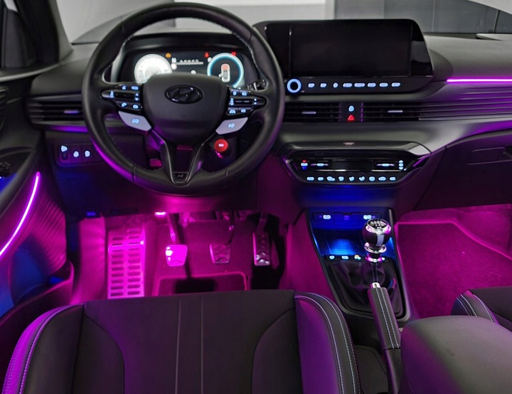 Oświetlenie LED RGB Wnętrza Pojazdu Auta Kabiny Tuning Zestaw Aplikacja