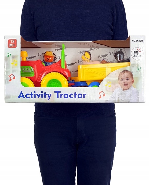 Traktor Farmer z Dźwiękami Interaktywny Zwierzątka