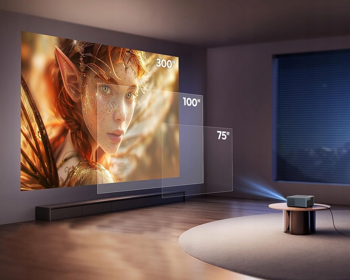 PROJEKTOR RZUTNIK 30000LM WIFI ANDROID SMART TV FULL HD 4K AUTOFOCUS