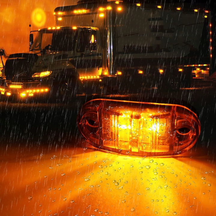 10x LAMPA OBRYSOWA OBRYSÓWKA DIODOWA LED POMARAŃCZOWA + ZESTAW ŚRUBEK