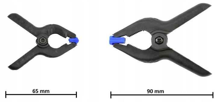 Zestaw ścisków sprężynowych 22 ściski 18x65mm 4x90mm modelarskie