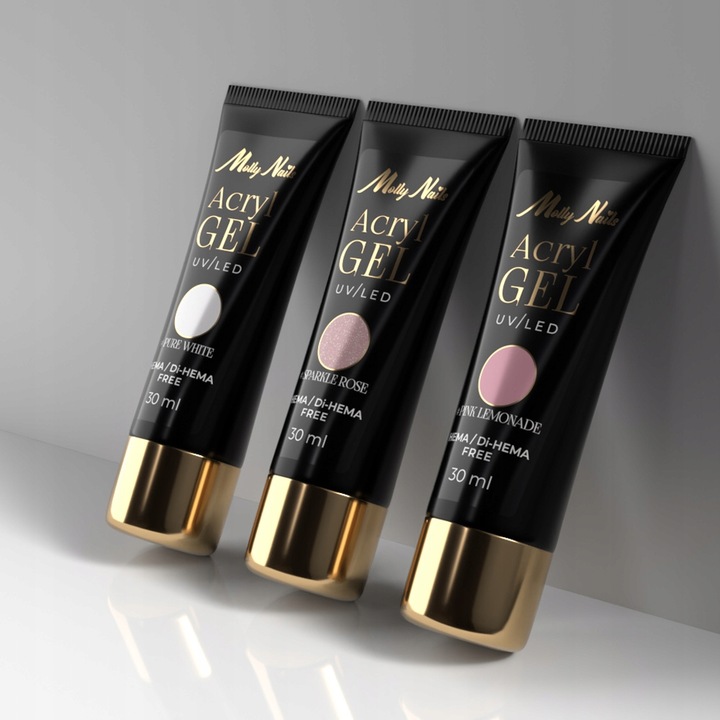 3x Akrylożel Budujący Do Paznokci MOLLYNAILS 30g Wybór Kolorów +
