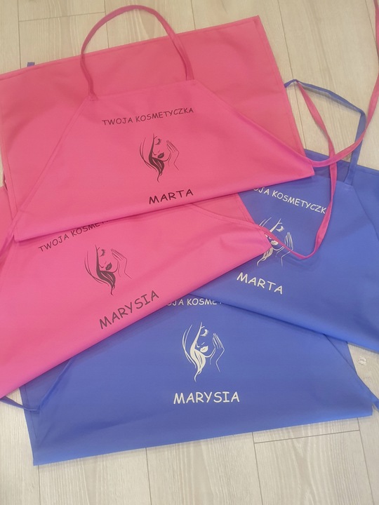 fartuch fartuszek kosmetyczny flex nadruk logo napis nazwa imię prezent