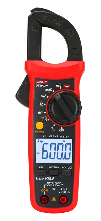 Miernik cęgowy prądu zmiennego AMPEROMIERZ UT202A+