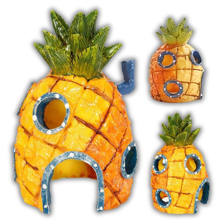 DOMEK DOM SPONGEBOBA ANANAS DEKORACJA DO AKWARIUM SPONGEBOB OZDOBA PREZENT