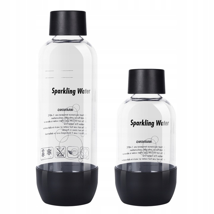 SATURATOR do gazowania wody + 2 butelki Czarny + cylinder nabój ZESTAW