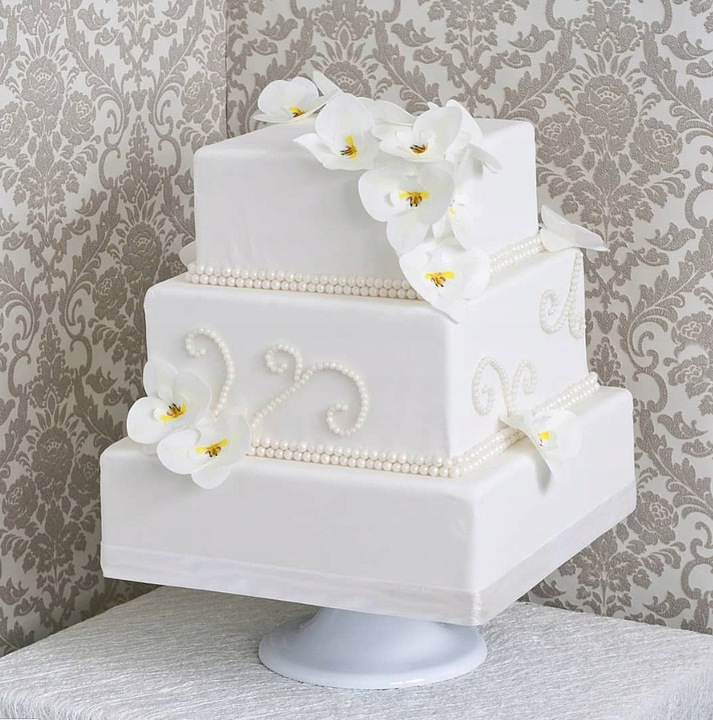 STORCZYK WAFLOWY ORCHIDEA KWIATY DEKORACJA NA TORT URODZINY BIAŁY 10 szt