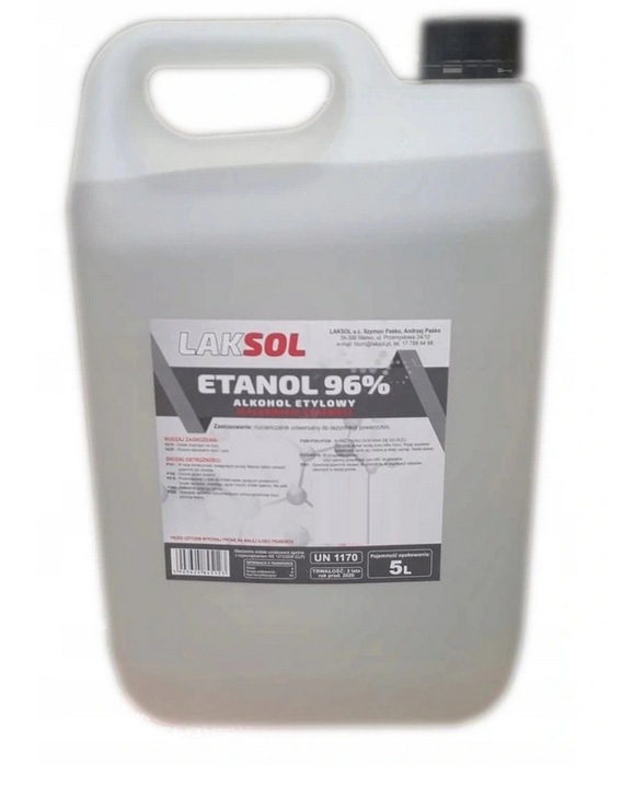 ETANOL ALKOHOL ETYLOWY 96% 5L