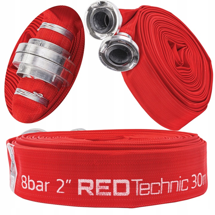 WĄŻ STRAŻACKI PARCIANY DO BRUDNEJ WODY SZAMBA SZYBKOZŁĄCZKA 2" 30M 8 BAR