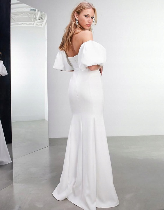 Asos Edition SUKNIA ŚLUBNA MAISIE DEKOLT XXJ kqq L