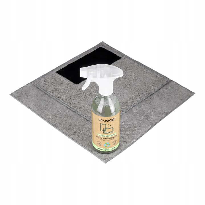 PŁYN DO CZYSZCZENIA EKRANÓW TV LCD LCD MONITORÓW ZESTAW Z MIKROFIBRĄ x3 |