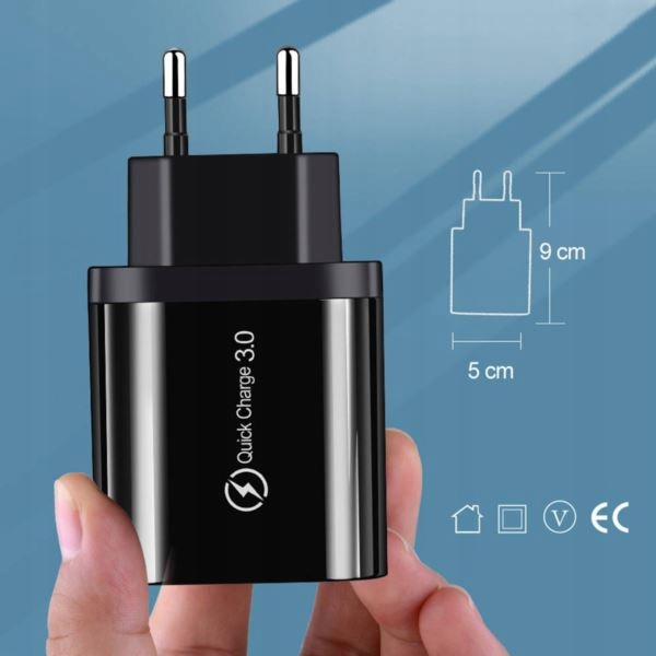 SZYBKA Ładowarka sieciowa QC 3.0 3xUSB Kostka Szybkie Ładowanie Mocna