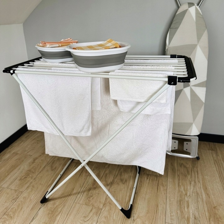 SUSZARKA BALKONOWA PRANIE Teleskopowa BIAŁA ROZKLADANA Tadar Maya 108-176