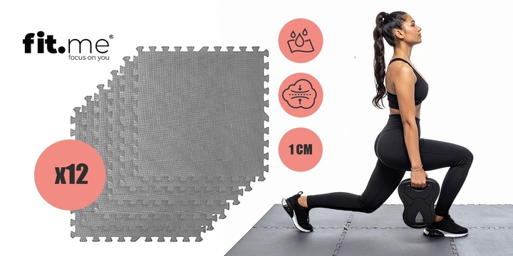 MATA PUZZLE POD SPRZĘT DO ĆWICZEŃ 12 SZT 4,32m2 OCHRONNA PODŁOGA NA SIŁOWNI