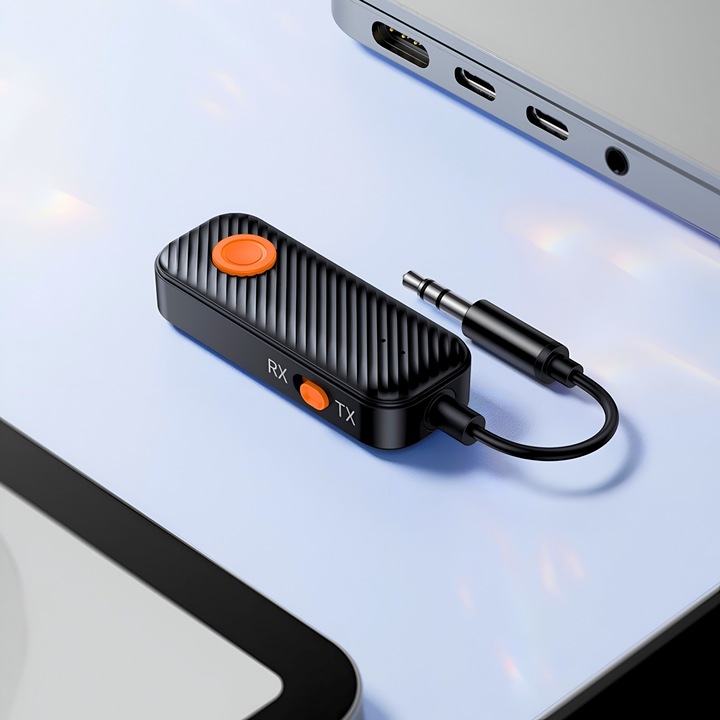 TRANSMITER ODBIORNIK NADAJNIK 2W1 BLUETOOTH 5.4 RX TX AUDIO AUX JACK