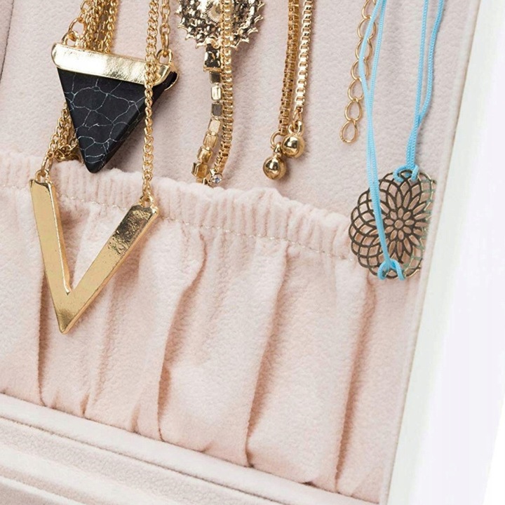 SZKATUŁKA NA BIŻUTERIĘ PUDEŁKO KUFEREK POJEMNY ORGANIZER ELEGANCKI C2