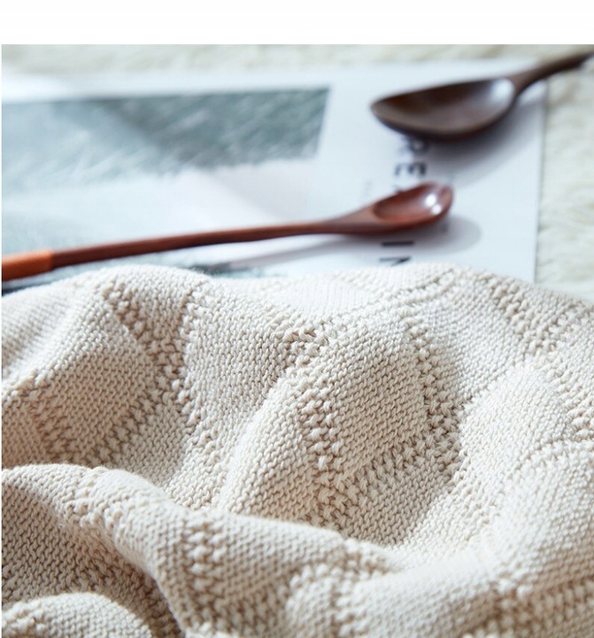 KOC CZYSTA BAWEŁNA 180cm wzór WAFEL LOFT DLA ALERGIKÓW NA PREZENT ŚWIĘTA