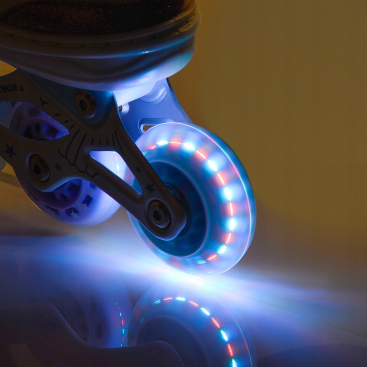 ROLKI 4w1 METEOR MERMAID XS 25-28 rolki łyżwy wrotki rolko-wrotki LED