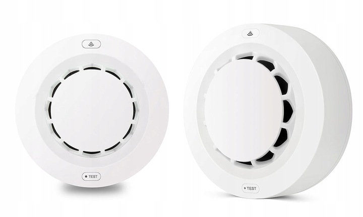 CZUJNIK DYMU OGNIA WIFI ALARM CZUJKA TUYA SMART Z SYRENĄ NA BATEIRE