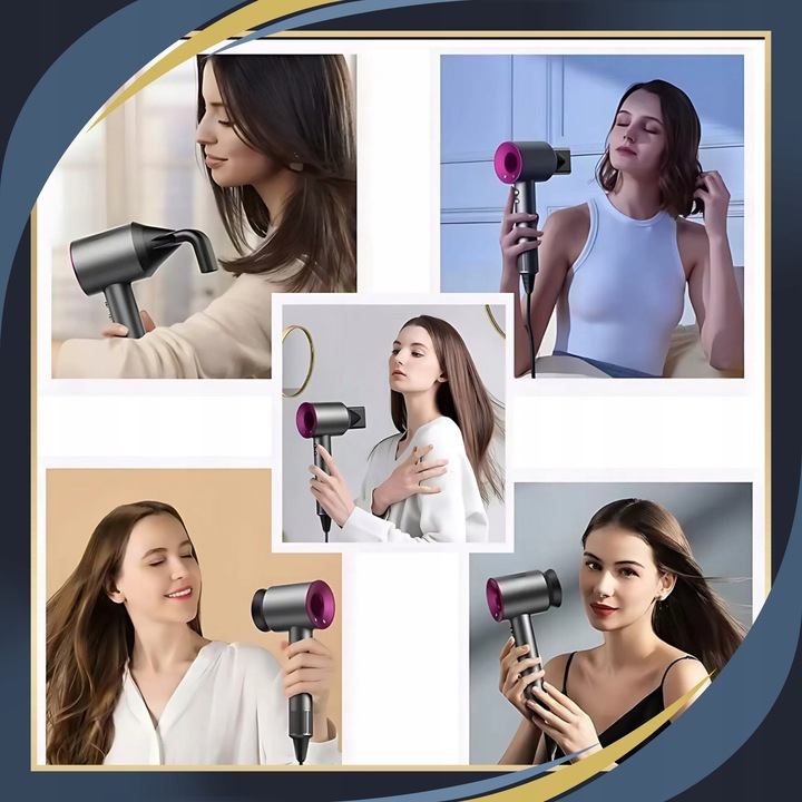 Suszarka Do Włosów Z DYFUZOREM Jonizacją Prezent Cicha Końcówki 5w1