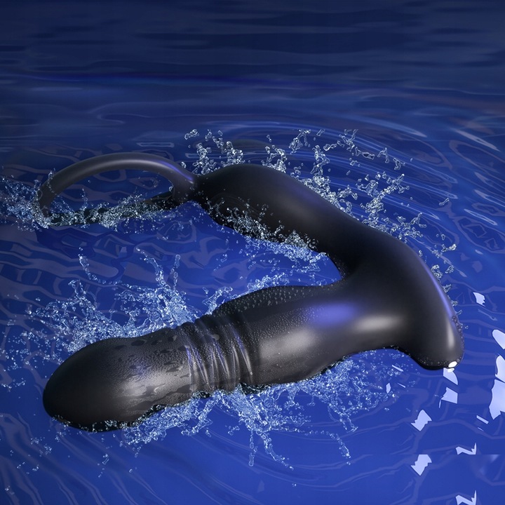 Wibrujący masażer prostaty Wibrator analny czarny