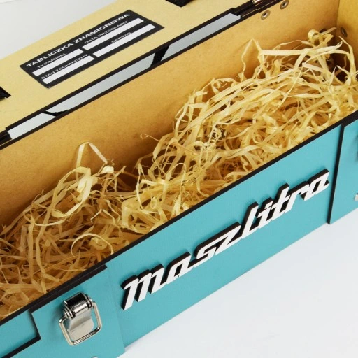 Skrzynka Alkohol MaszLitra Prezent na Urodziny Taty Dziadka Święta Kolegi