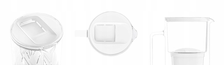Dzbanek filtrujący szklany Wessper D2 Borosilicate 3l biały + 1x filtr