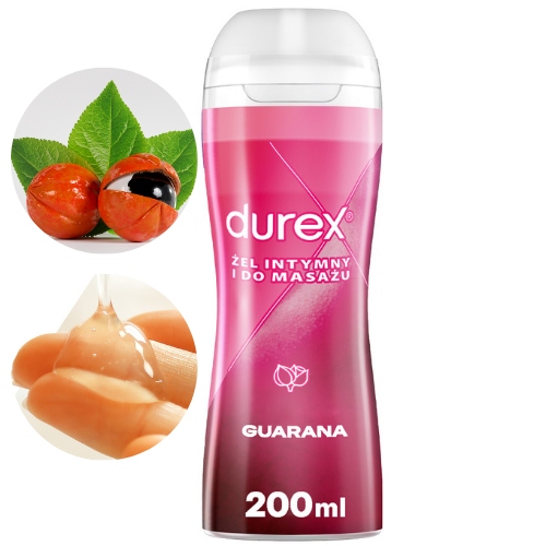 ŻEL DUREX PLAY 2w1 z Pobudzającą Guaraną 200 ml Stymulujący Do Masażu