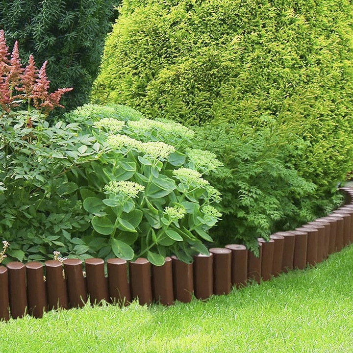 Palisada Ogrodowa Paliki Brąz 2,7 m Border Płotek