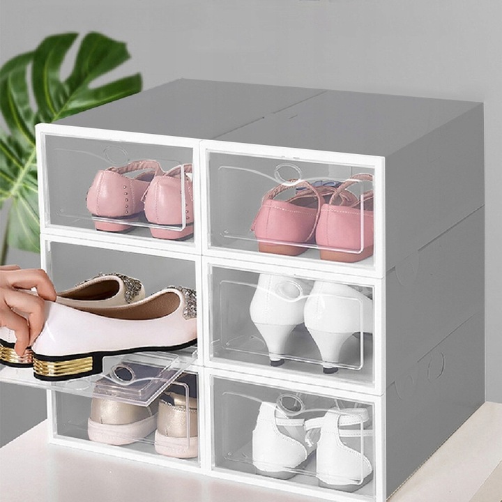 Pudełka na buty organizer szafka stojak pojemnik na obuwie x10 szt z