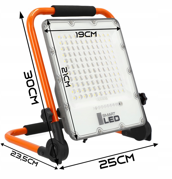 Halogen LED Roboczy Budowlany 50W = 400W Naświetlacz Przenośny