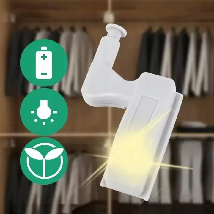 Zestaw 10x Lampka do szafki ZAWIAS DRZWI 3x LED NW