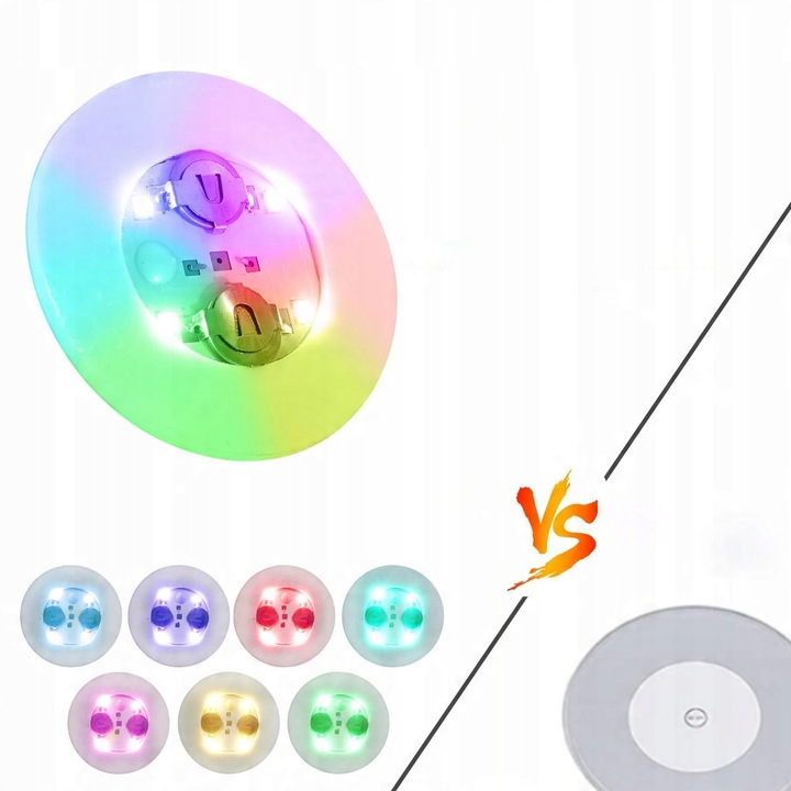 Podstawka Naklejka LED pod Butelkę Szklankę Kubek Zestaw 10 szt.