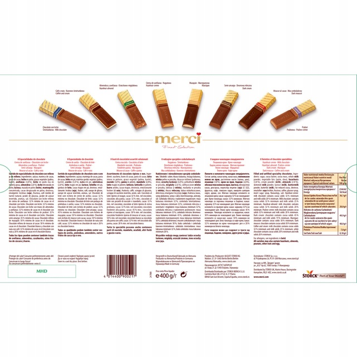 Podziękowanie dziękuje Bombonierka Merci 400g Storck prezent czekoladki