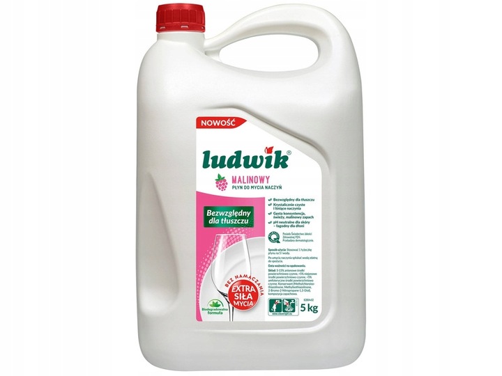 Płyn do mycia naczyń LUDWIK Malinowy 5000 ml