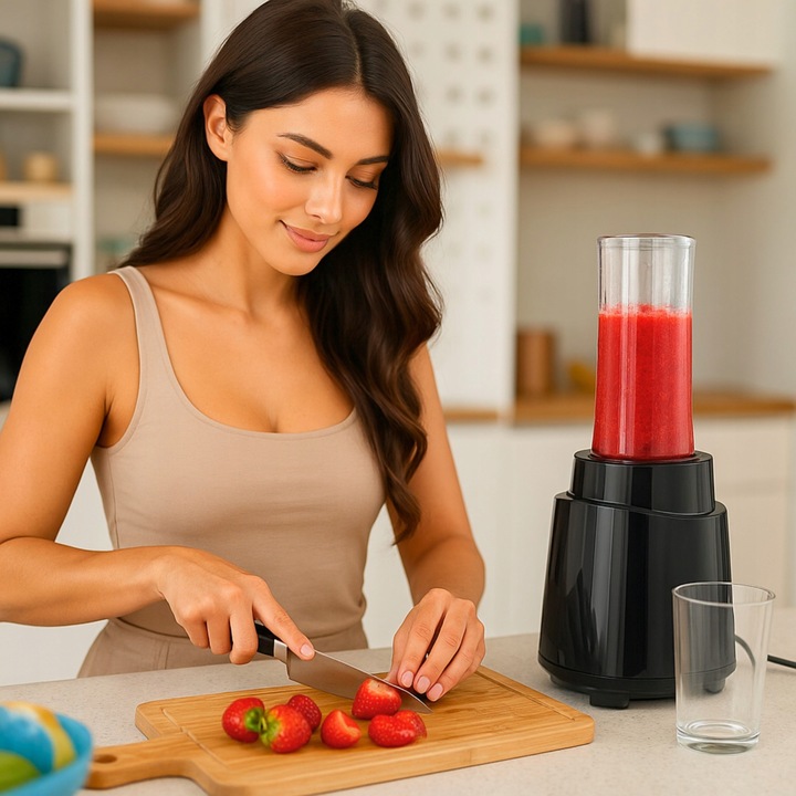 BLENDER KIELICHOWY MIKSER DO SMOOTHIE KOKTAJLI KRUSZY LÓD 2 BIDONY